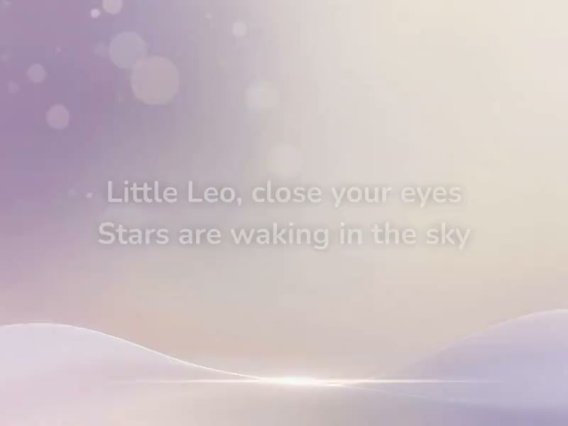 New Baby lullaby song for Little Leo — video preview